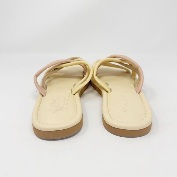 MADEWELL | Leeandra Slide Sandals Yellow Tan Pink Cross Straps Women’s Size 8.5 - Picture 10 of 15